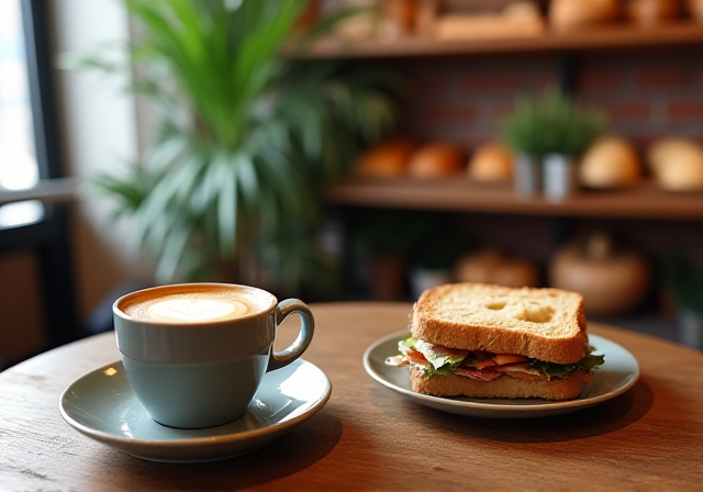 Sfeervolle koffiehoek met artisanale koffie en light lunch bij Vlieg & Vlok